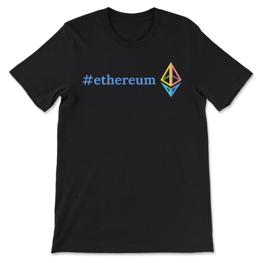 Ethereum Logo ETH Coin Crypto Bitcoin Trader Miner Gift Gift Tee - - Black