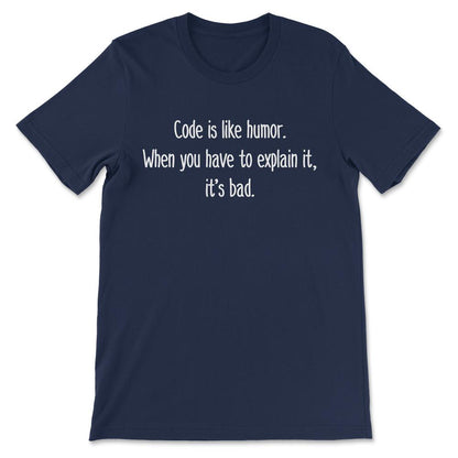 Programming Quote Software Engineer Coder Funny Programming Gift Tee - Navy