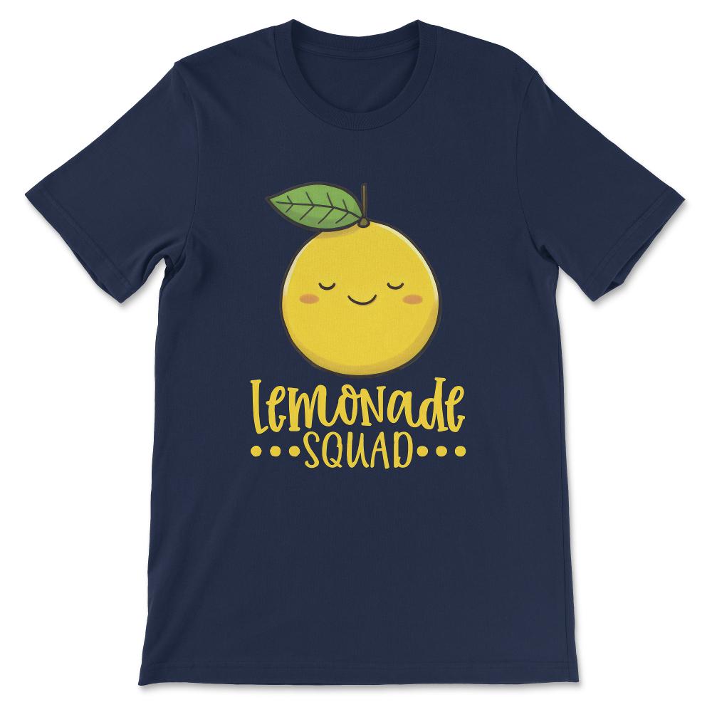 Lemon Cute Lemonade Squad Funny Summer Time Juice Citrus Fun Gift Tee - Navy