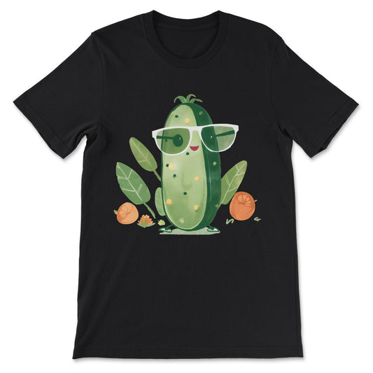 Done - Cool As Cucumber Cute Funny Vegetable Lover Pickle Veggie Gift - Black