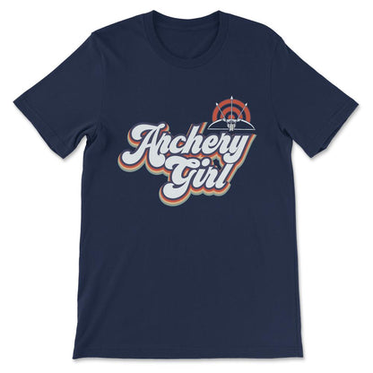 Archery Girl Archery Woman Archer Archery Player Team Sport Gift Tee - Navy