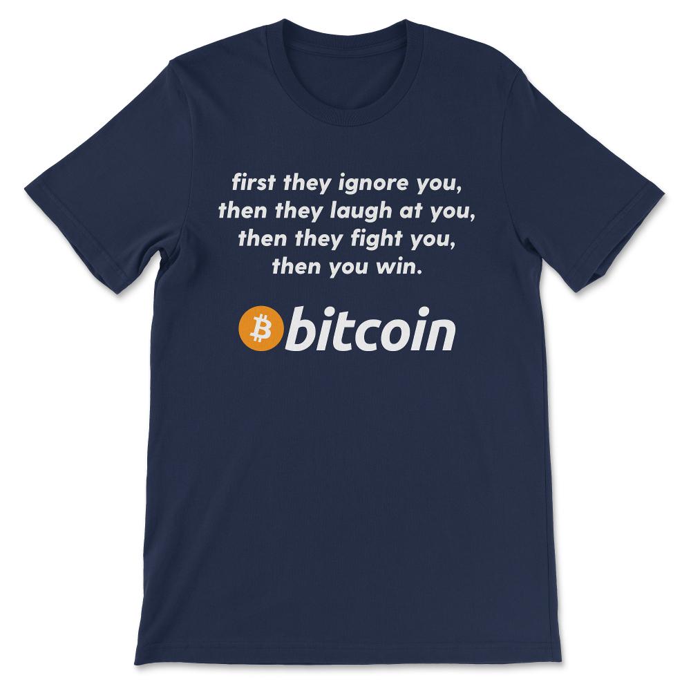 Bitcoin BTC Coin Crypto Trader #bitcoin Future Freedom Gift Gift Tee - Navy