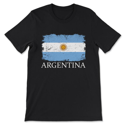 Argentina Country Flag Argentina Tourist Argentina Team Gift Tee - - Black