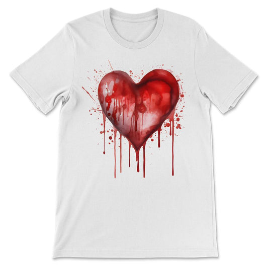 Done - Heart Bleeding Love Valentine Breakup Shaped Cute My Bloody - White