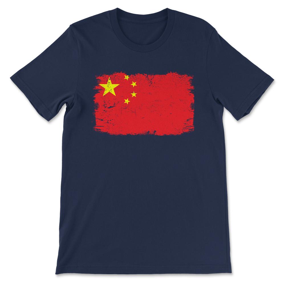 China Country Flag China Country Tourist China Team Flag Gift Tee - - Navy