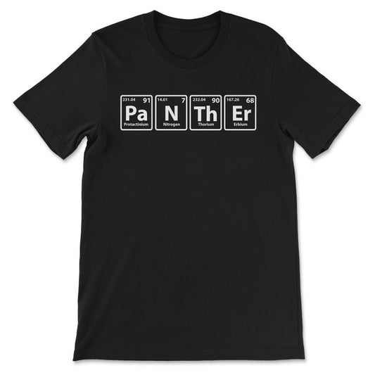 Panther Periodic Table Shirt 1 Gift Tee - Unisex T-Shirt - Black