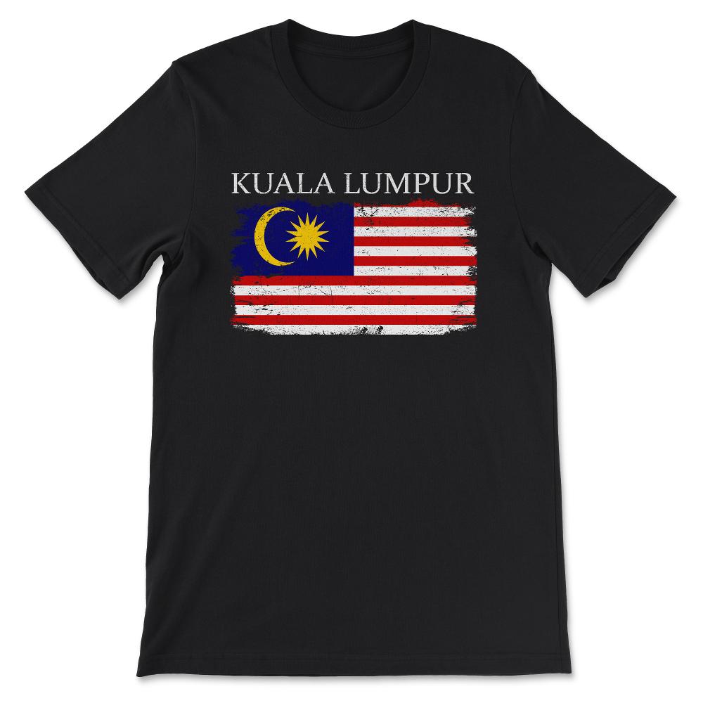 Kuala Lumpur Malaysia Flag Malaysia Tourist Capital Malaysia Gift Tee - Black