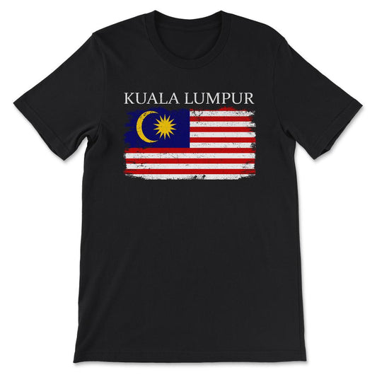 Kuala Lumpur Malaysia Flag Malaysia Tourist Capital Malaysia Gift Tee - Black