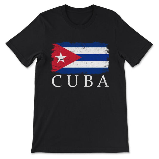Cuba Country Flag Cuba Tourist Cuba Country Team Flag Gift Tee - - Black