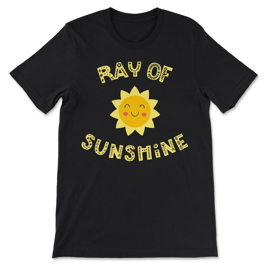Ray of Sunshine Cute Sunshine Girls Women graphic Gift Tee - Unisex - Black