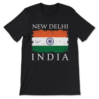 New Delhi India Flag India Tourist India Team Capital India Gift Tee - Black