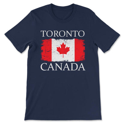 Toronto Canada Flag Canada Tourist Toronto Tourist Gift Tee - Unisex - Navy