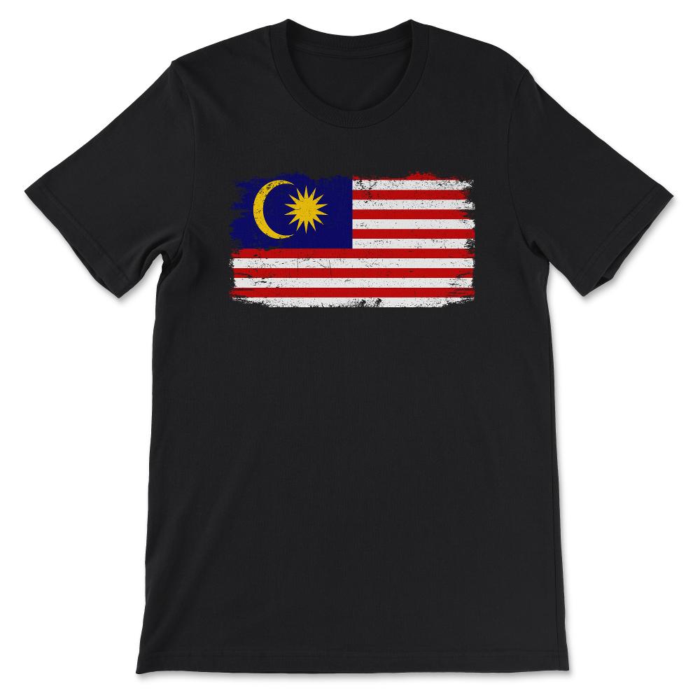 Malaysia Country Flag Malaysia Tourist Malaysia  Team Gift Tee - - Black