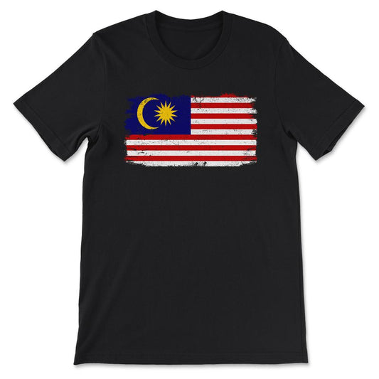 Malaysia Country Flag Malaysia Tourist Malaysia  Team Gift Tee - - Black