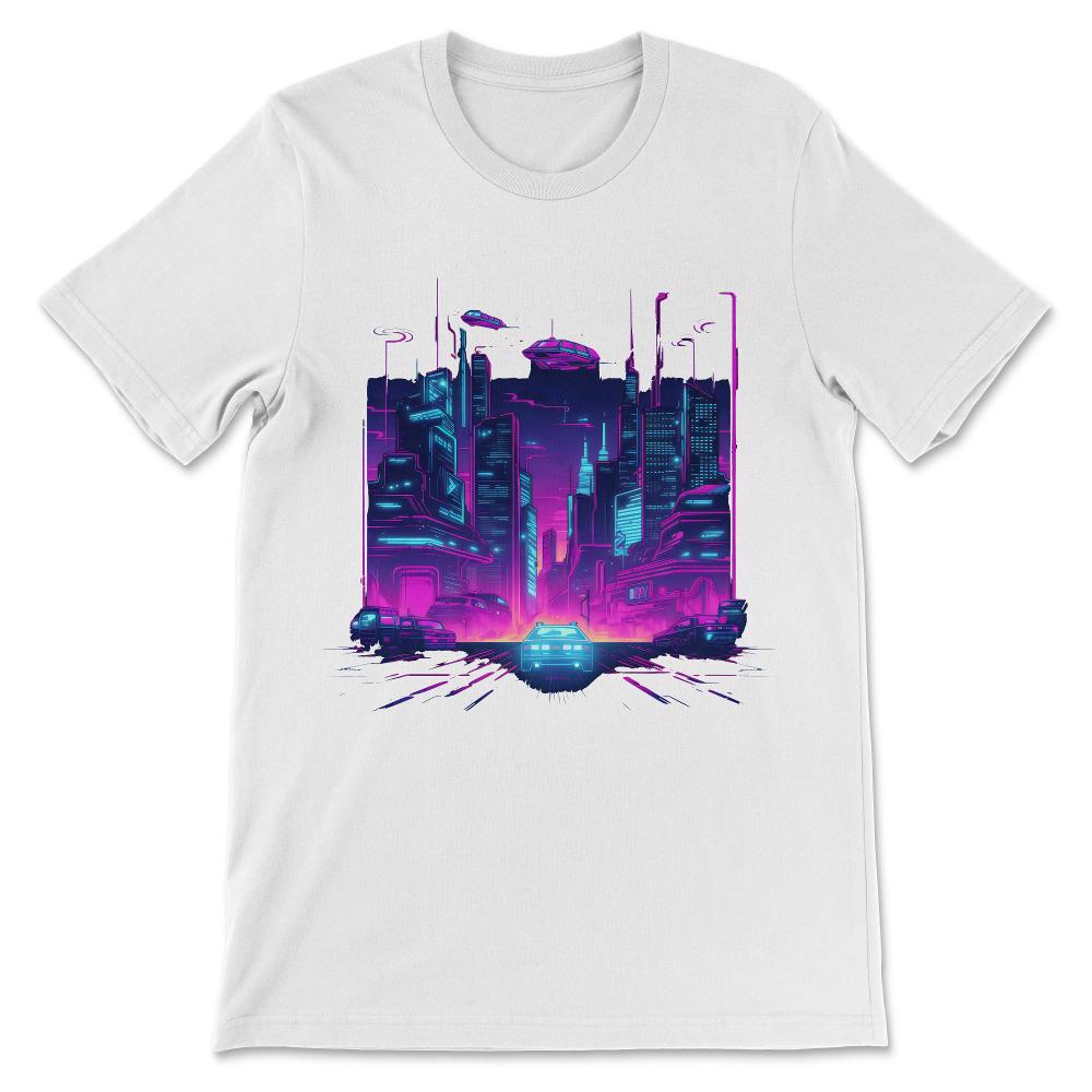 Done - Futuristic City Illustration Aesthetic Dystopian Cyber Punk - White