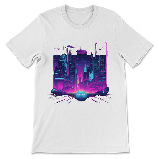 Done - Futuristic City Illustration Aesthetic Dystopian Cyber Punk - White