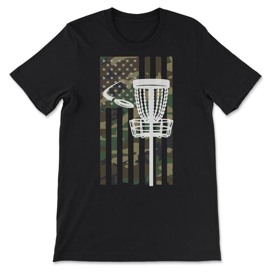 Done - Disc Golf - USA Flag American - Folf Frolf Men Women Dad Gift - Black