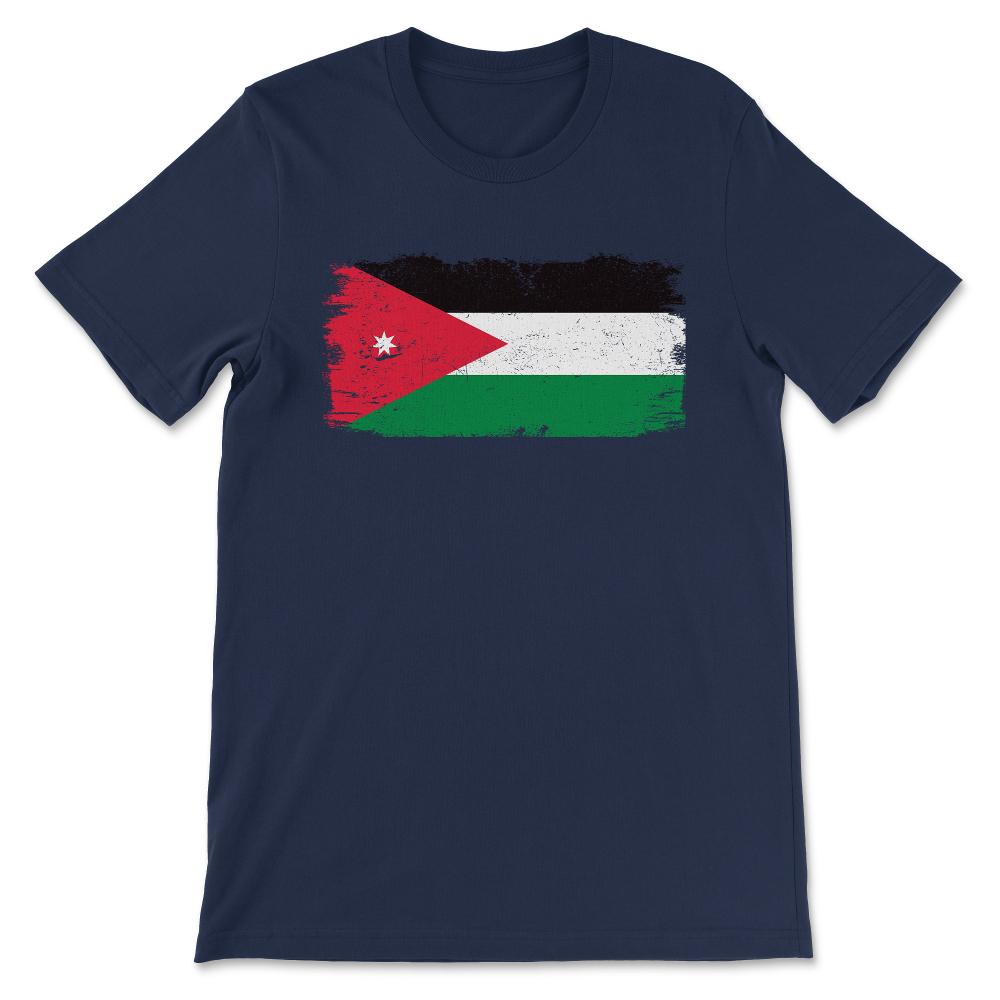 Jordan Country Flag Jordan Country Tourist Jordan Team Gift Tee - - Navy