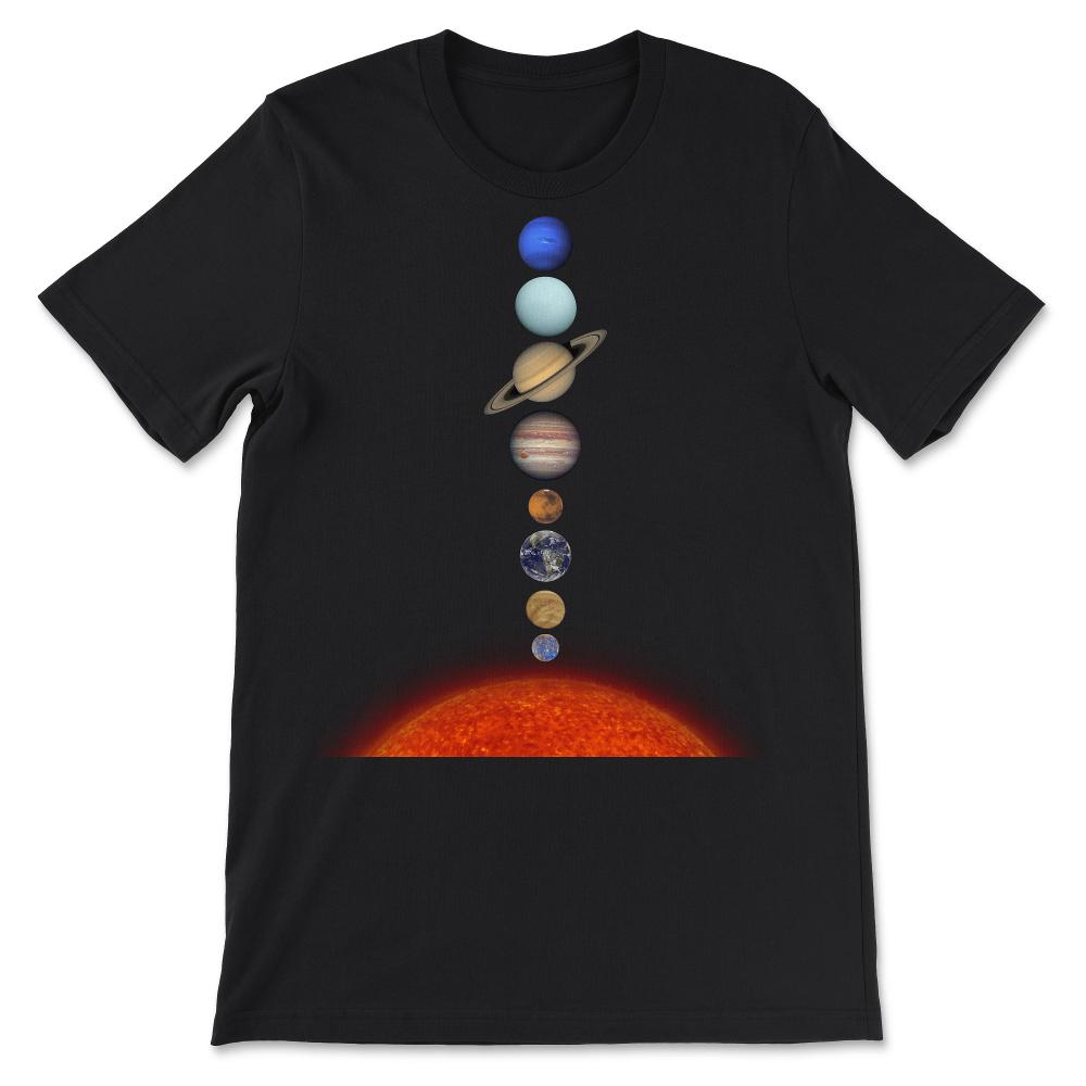 Solar System Sun Earth And Other Solar System Planets Gift Gift Tee - - Black