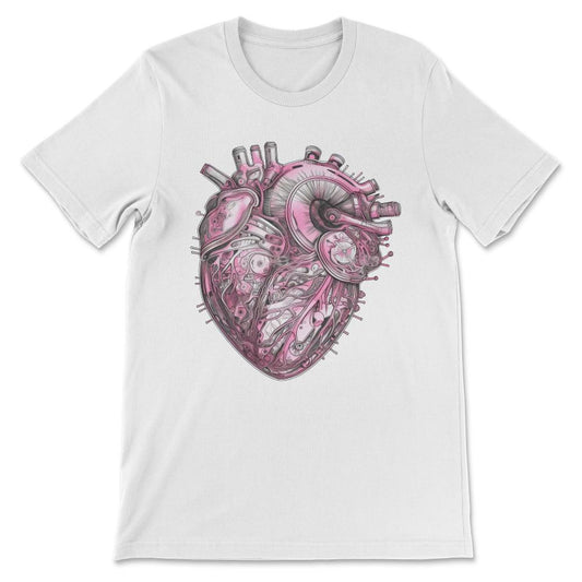 Done - Mechanical Heart Robot Human Anatomy Steampunk Organ Engine - White