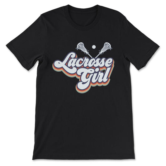 Lacrosse Girl Lacrosse Woman Lacrosse Player Champion Team Gift Tee - - Black