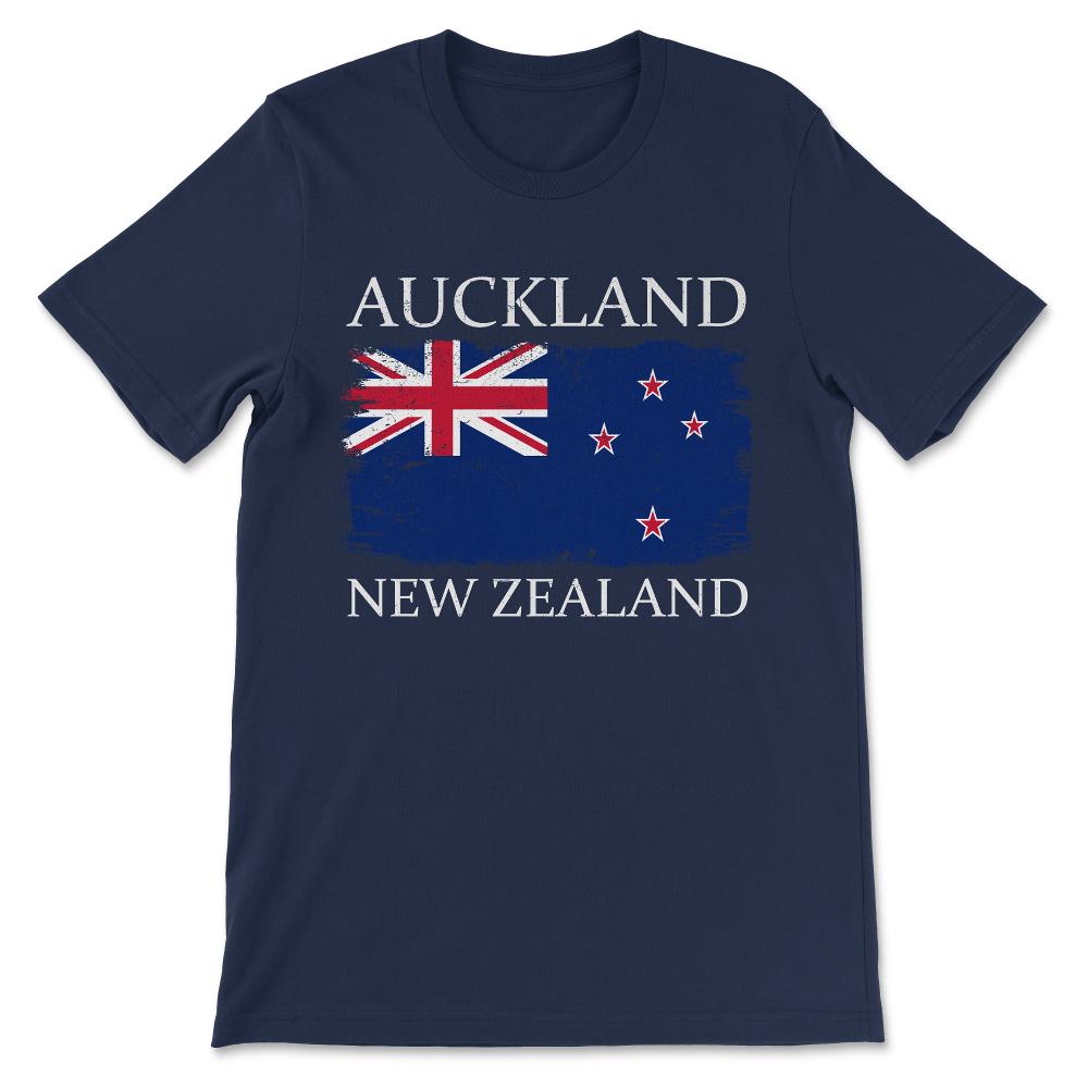 Auckland New Zealand Flag New Zealand Tourist Auckland Visitor Gift - Navy