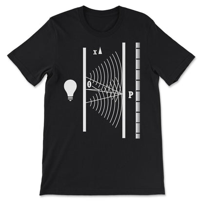 Double Slit Experiment Gift Tee - Unisex T-Shirt - Black