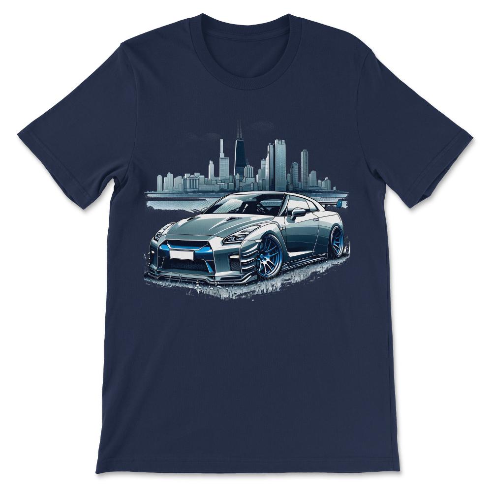 Luxury Car Racer Sport Lover Supercar Turbo Racing Fast Cool Gift Tee - Navy