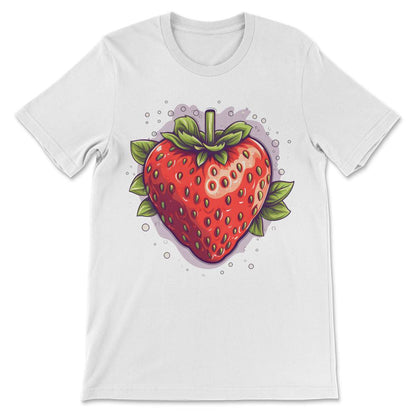 Done - Strawberry Feeling Berry Good Fruitarian Heart Life Is Sweet - White