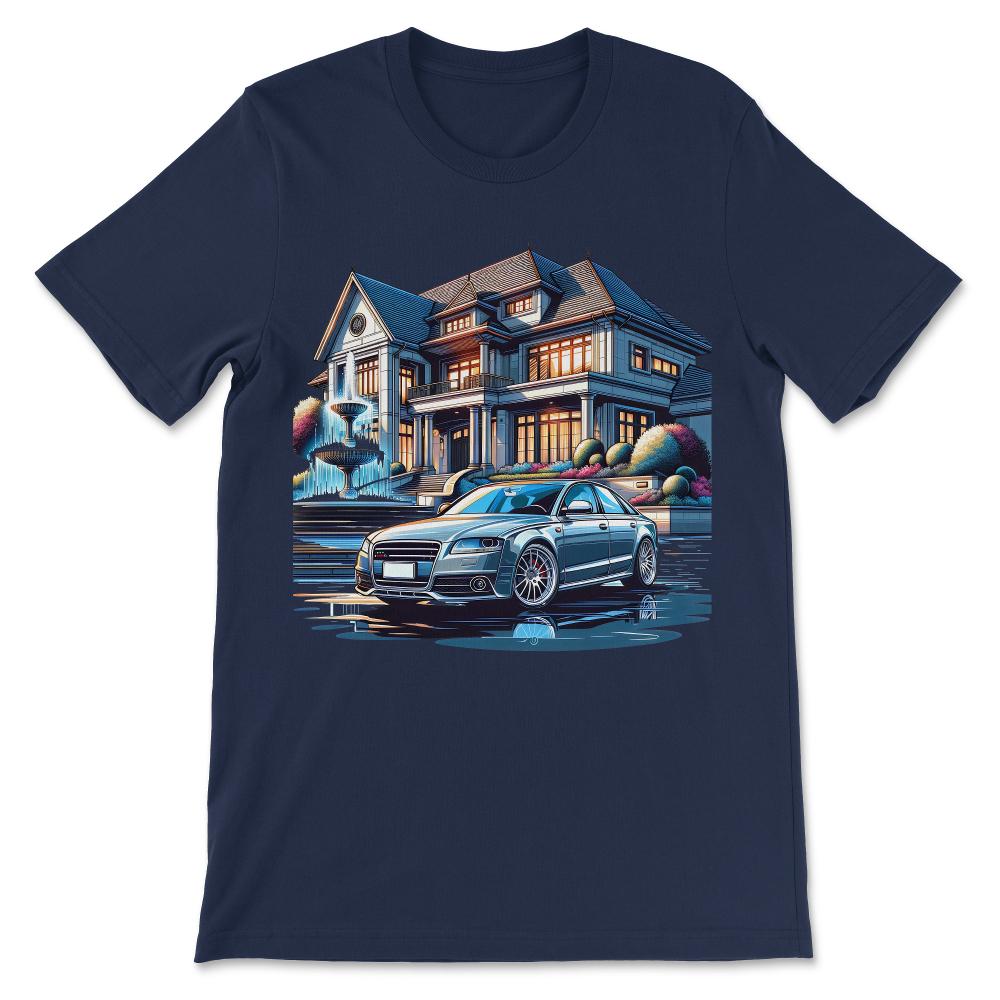 Luxury Car Racer Sport Lover Supercar Turbo Racing Fast Cool Gift Tee - Navy