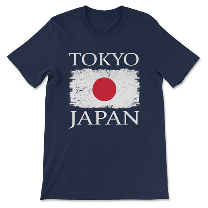 Tokyo Japan Flag Japan Tourist Capital Japan Tokyo Tourist Gift Tee - - Navy