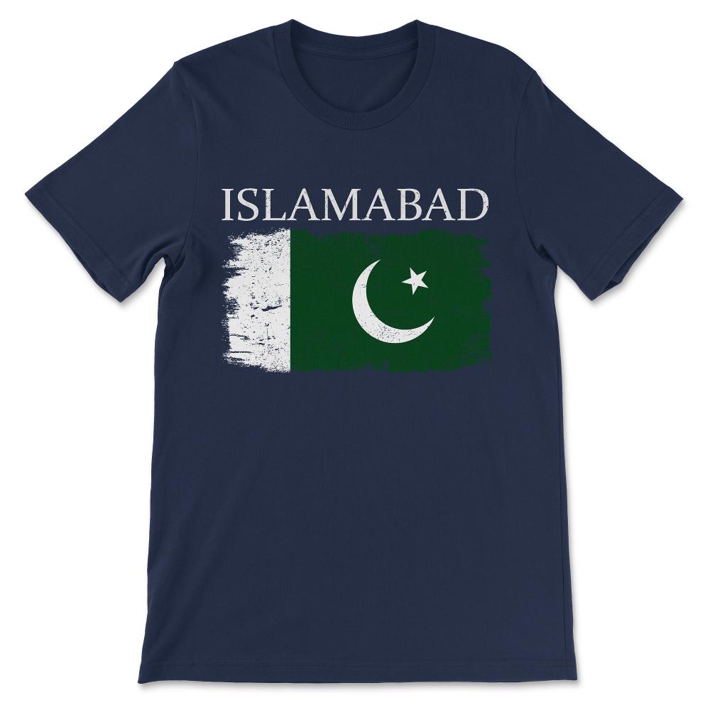 Islamabad Pakistan Flag Capital Pakistan Pakistani Tourists Gift Tee - Navy