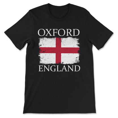 Oxford England Flag Oxford City Lover Oxford City Tourists Gift Tee - - Black