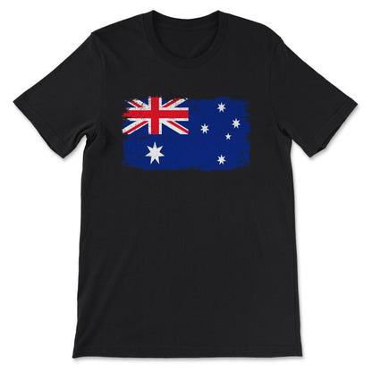 Australia Country Flag Australia Tourist Australia Team Flag Gift Tee - Black