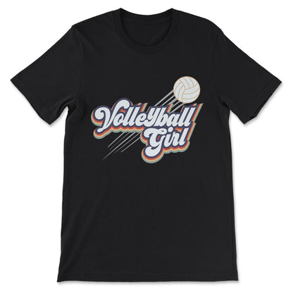 Volleyball Girl Volleyball Woman Volleyball Player Athlete Gift Tee - - Black