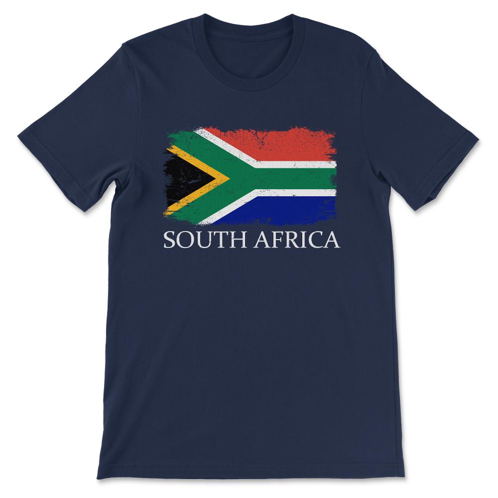 South Africa Country Flag South Africa Country Tourist Gift Tee - - Navy