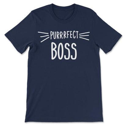 Boss Gift Cute Perfect Boss Cat Lover CEO print Gift Tee - Unisex - Navy