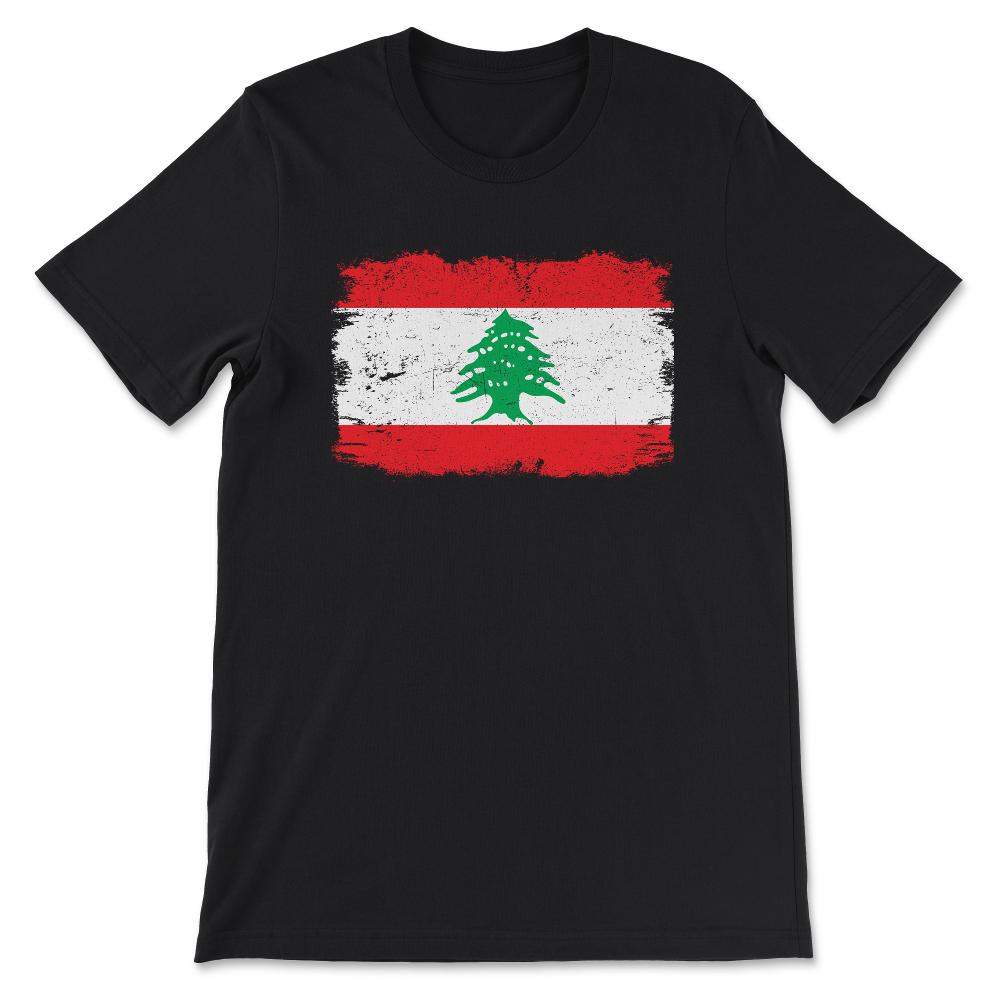 Lebanon Country Flag Lebanon Tourist Lebanon Country Team Gift Tee - - Black