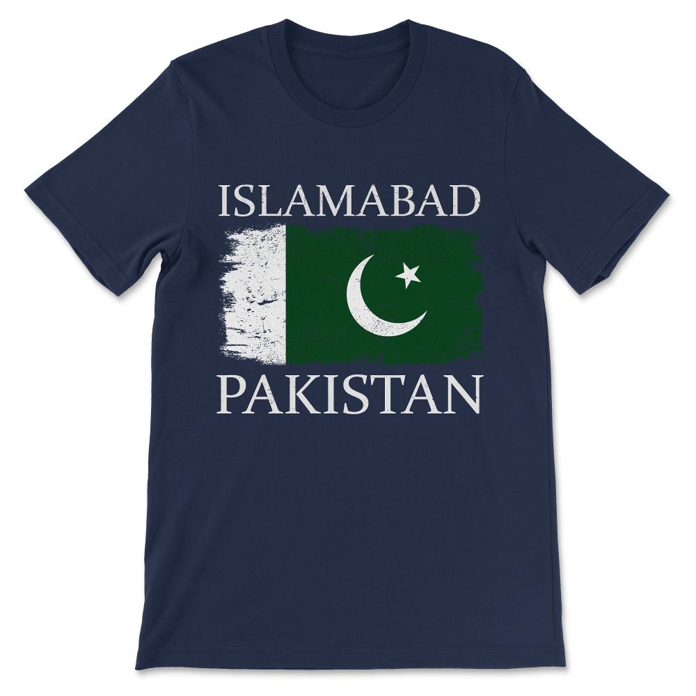 Islamabad Pakistan Flag Capital Pakistan Pakistani Tourists Gift Tee - Navy