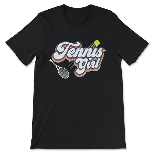 Tennis Girl Tennis Woman Tennis Player Tennis Athlete Team Gift Tee - - Black