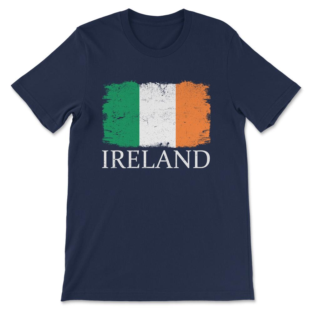 Ireland Country Flag Ireland Tourist Ireland Country Team Gift Tee - - Navy