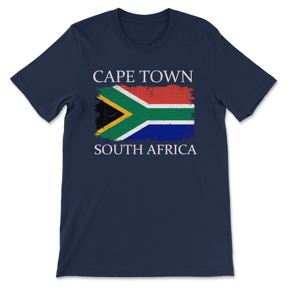 Cape Town South Africa Flag South Africa Country Visitor Gift Tee - - Navy