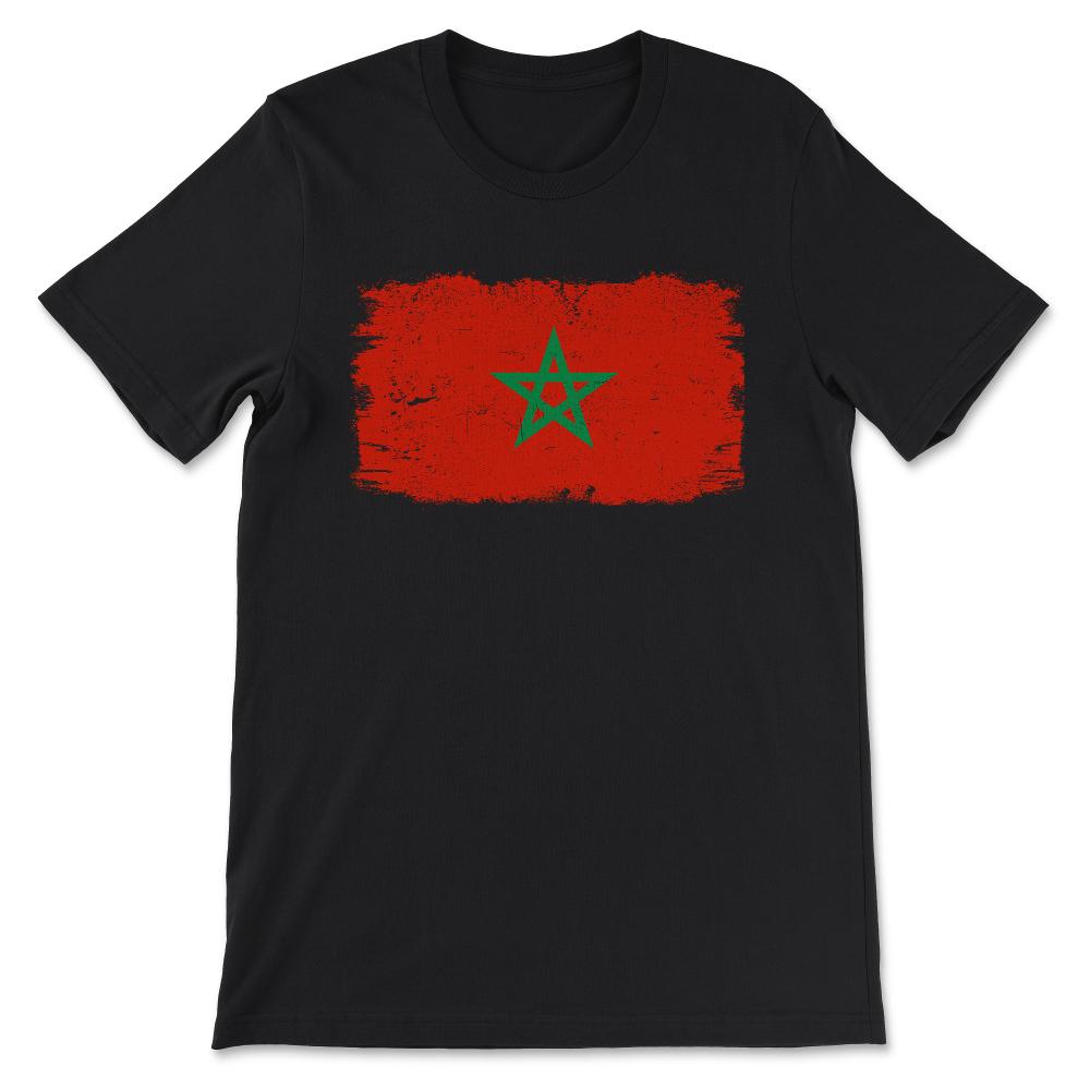 Morocco Country Flag Morocco Country Tourist Morocco Team Gift Tee - - Black
