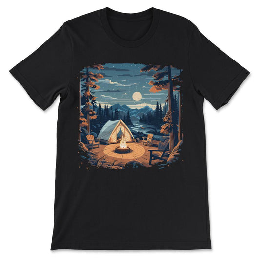Done - Camping Campfire Scouting Mountains Hiking Adventure Outdoor - Black