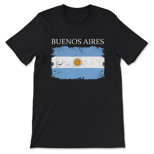 Buenos Aires Argentina Flag Argentina Tourist Capital Argentina Gift - Black