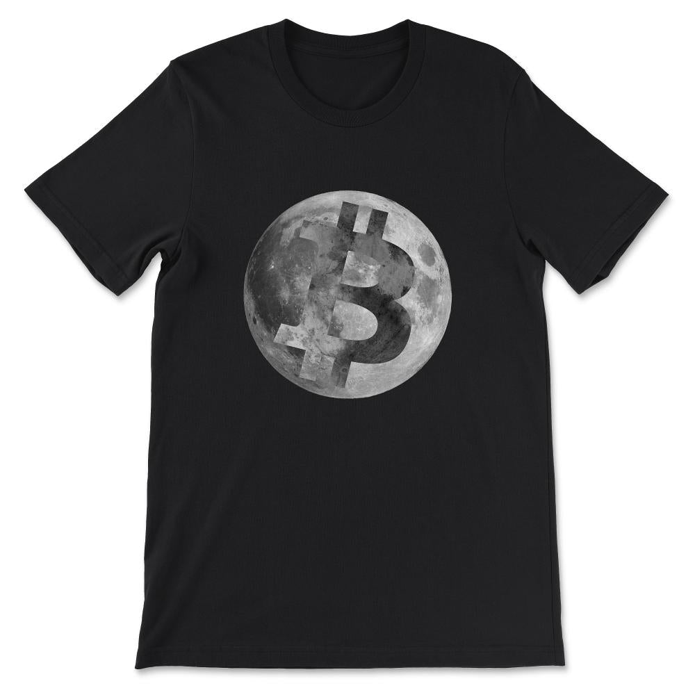 Bitcoin To Moon Bitcoin Moon The BTC Logo Crypto Trader Gift Gift Tee - Black