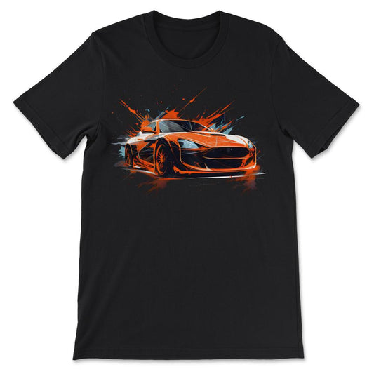 Cool Racing Car Racer Sport Lover Supercar Turbo Race Fast Gift Tee - - Black