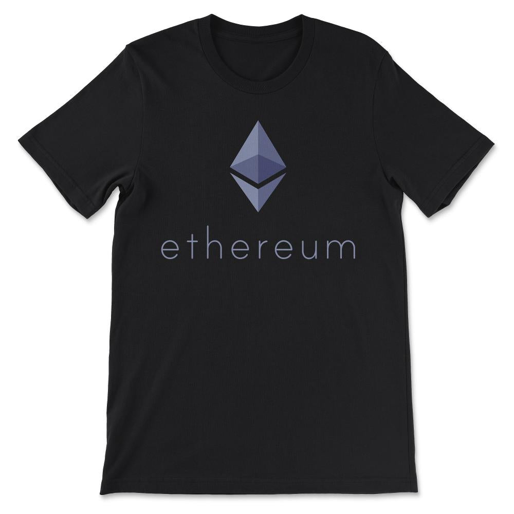 Ethereum Logo ETH Coin Crypto Bitcoin Trader Miner Gift Gift Tee - - Black