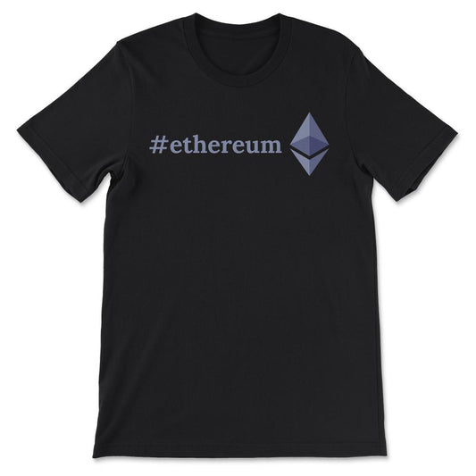 Ethereum Logo ETH Coin Crypto Bitcoin Trader Miner Gift Gift Tee - - Black