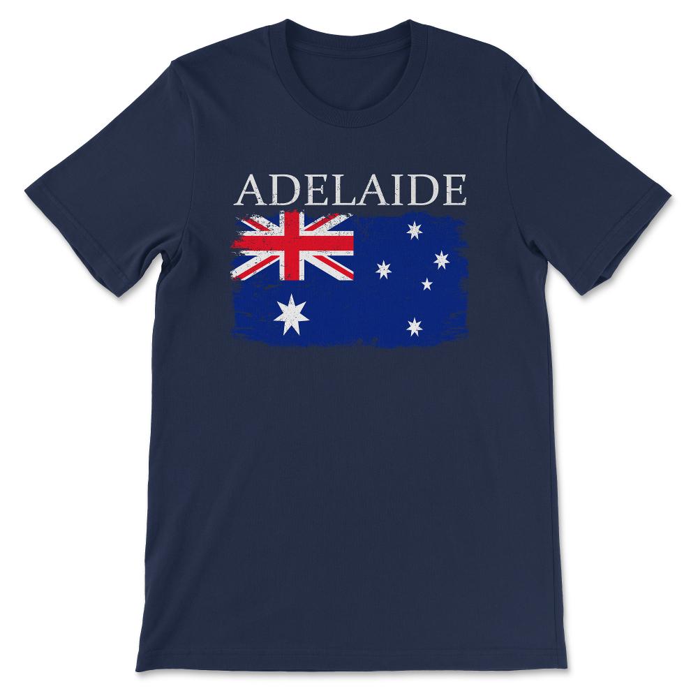 Adelaide Australia Flag Adelaide Visitor Australia Tourist Gift Tee - - Navy